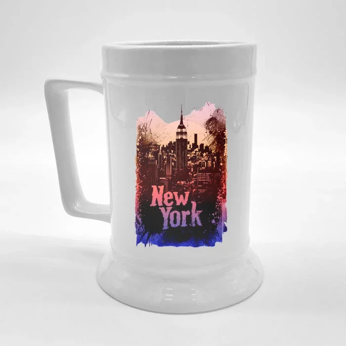 New York City Front & Back Beer Stein