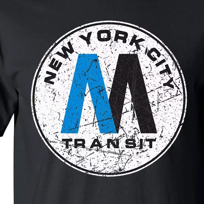 New York City Transit Mta Train Retro New York Tall T-Shirt