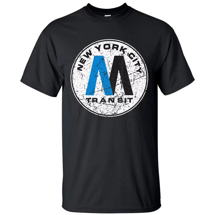 New York City Transit Mta Train Retro New York Tall T-Shirt