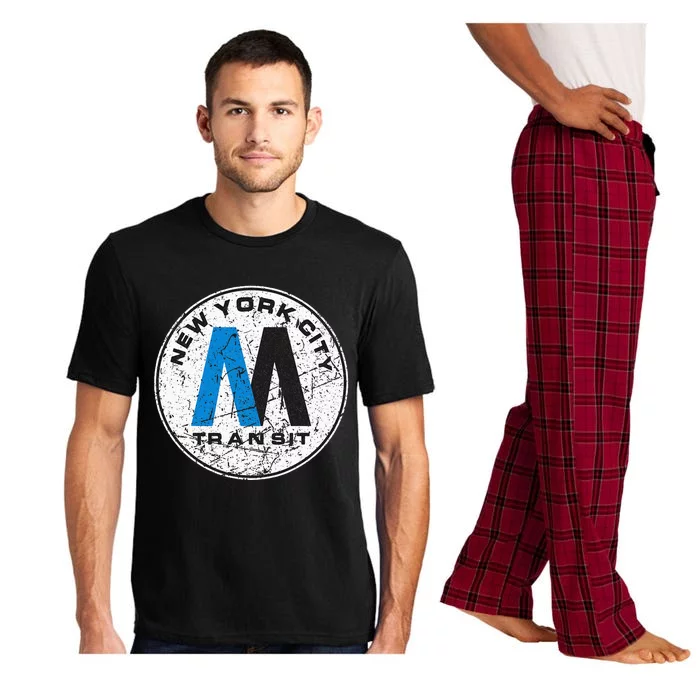 New York City Transit Mta Train Retro New York Pajama Set