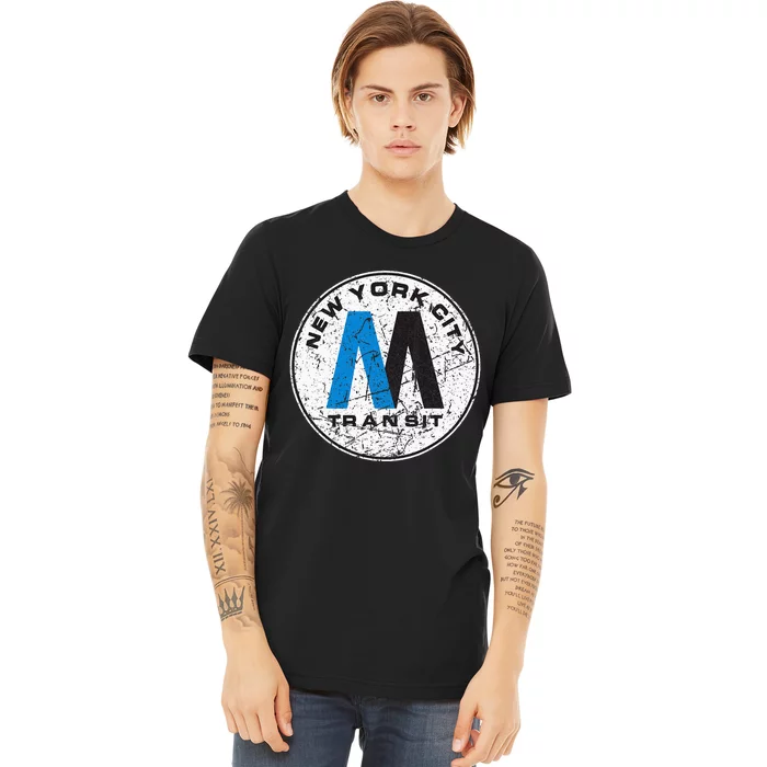 New York City Transit Mta Train Retro New York Premium T-Shirt