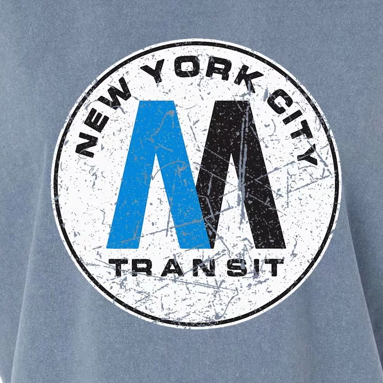 New York City Transit Mta Train Retro New York Garment-Dyed Women's Muscle Tee