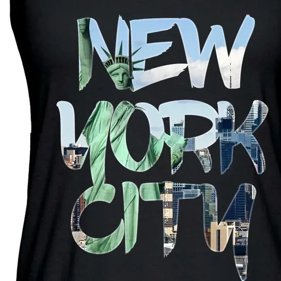 New York City NYC Liberty Ladies Essential Flowy Tank