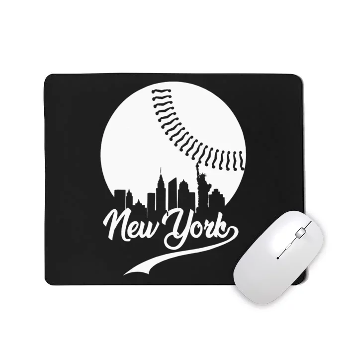 New York City Skyline Baseball Lover Mousepad