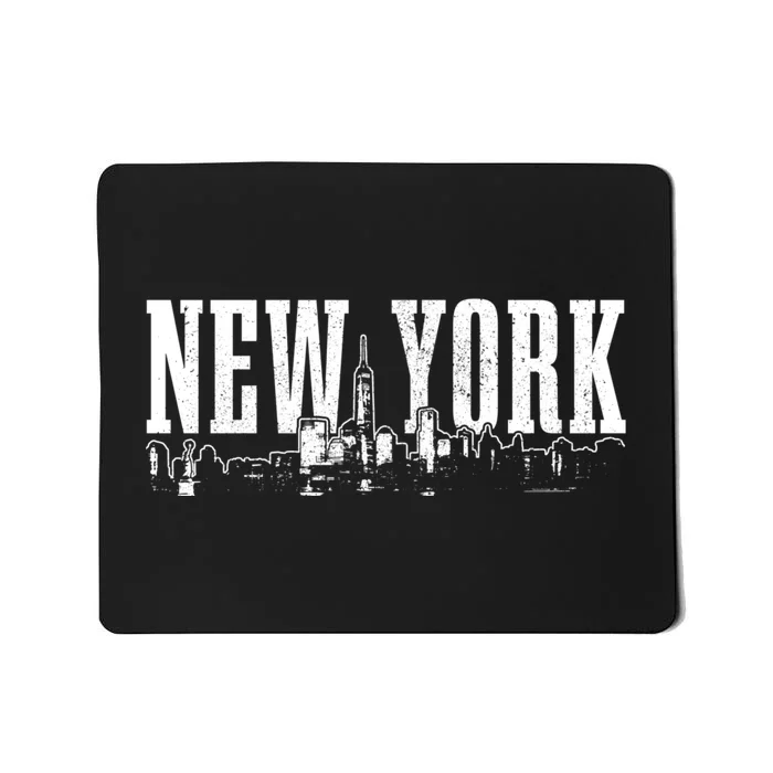 New York City Skyline Ny Vintage Nyc Mousepad