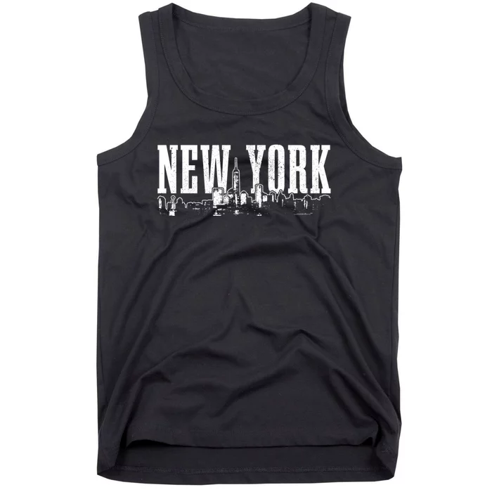 New York City Skyline Ny Vintage Nyc Tank Top