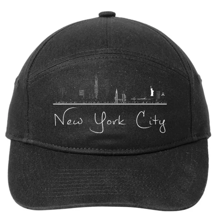 New York City Skyline 7-Panel Snapback Hat