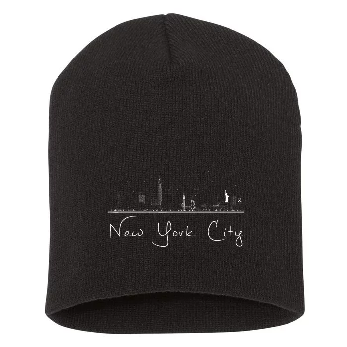 New York City Skyline Short Acrylic Beanie