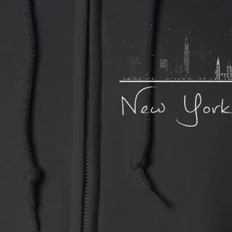 New York City Skyline Full Zip Hoodie