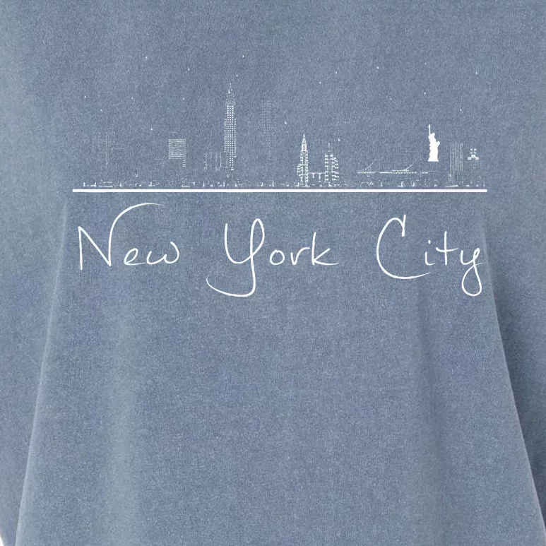 New York City Skyline Garment-Dyed Women's Muscle Tee