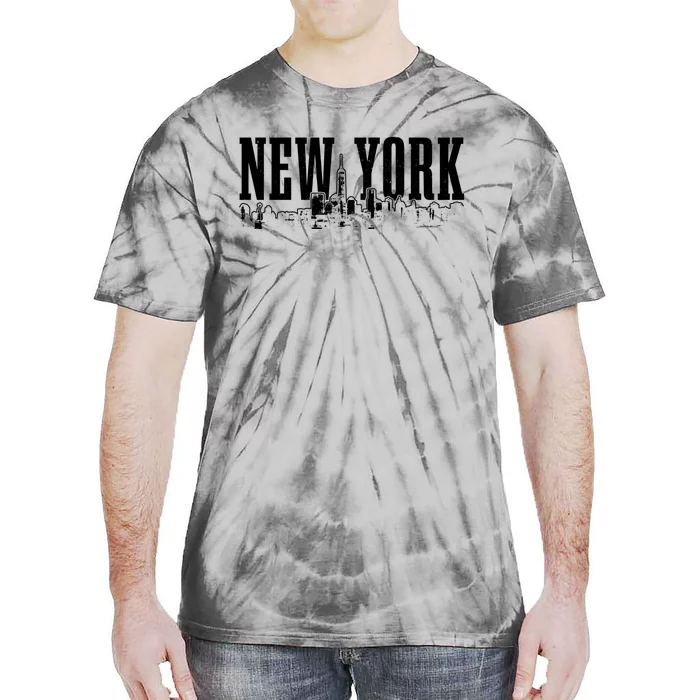 New York City Skyline Ny Vintage Nyc Tie-Dye T-Shirt