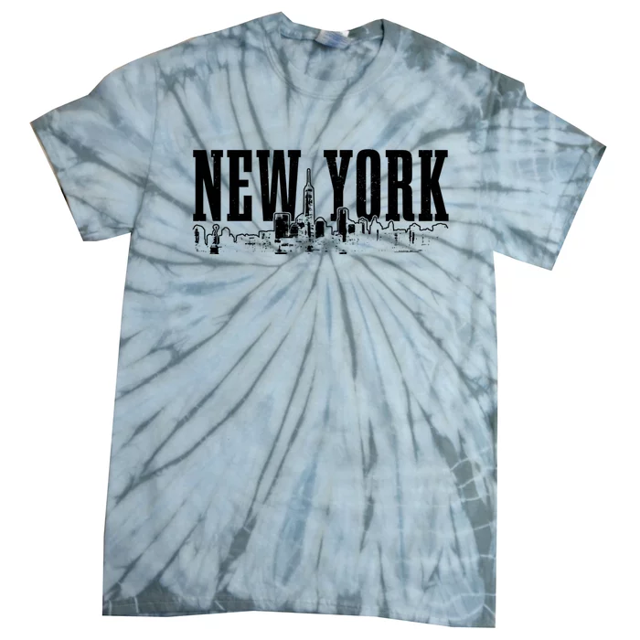 New York City Skyline Ny Vintage Nyc Tie-Dye T-Shirt