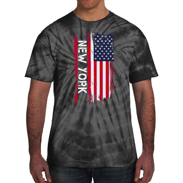 New York City And State Usa Flag New York And Nyc Tie-Dye T-Shirt