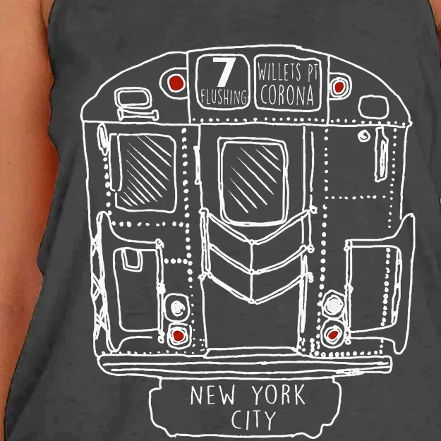 New York City S.U.B.W.A.Y Manhattan Queens Women's Knotted Racerback Tank