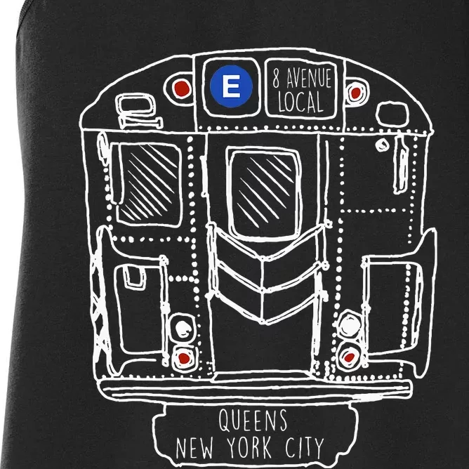 New York City Queens New Yorker Commuter Women's Racerback Tank