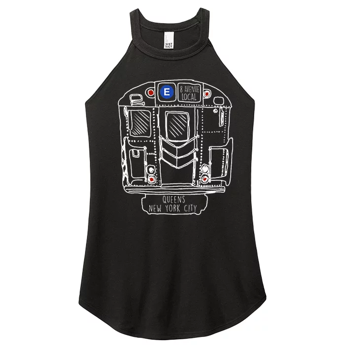 New York City Queens New Yorker Commuter Women’s Perfect Tri Rocker Tank