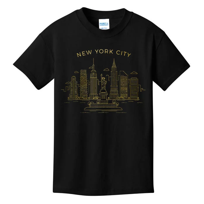 New York City Skyline Nyc Ny Kids T-Shirt