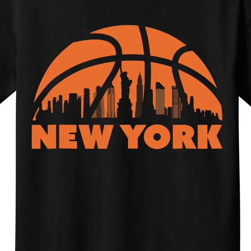 New York City Skyline Basketball Tank Top Kids T-Shirt