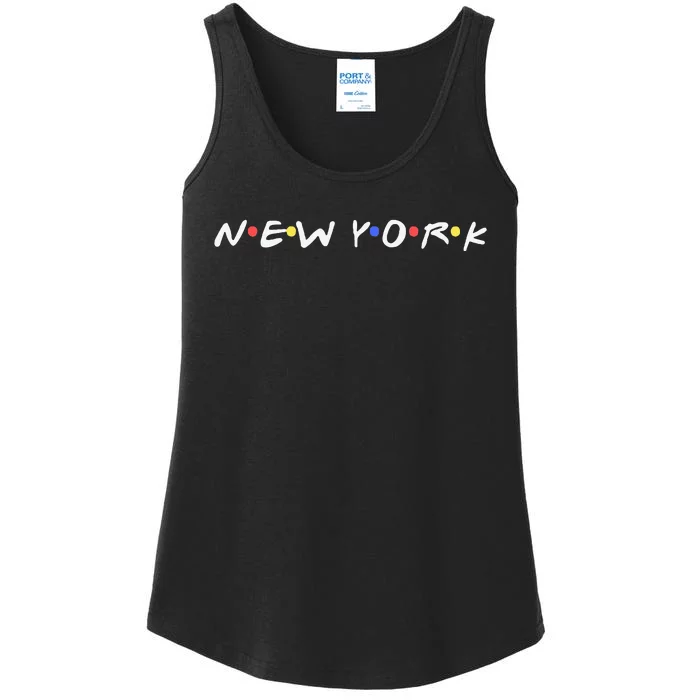 New York City Ny City Nyc Ny State Retro Style Ladies Essential Tank