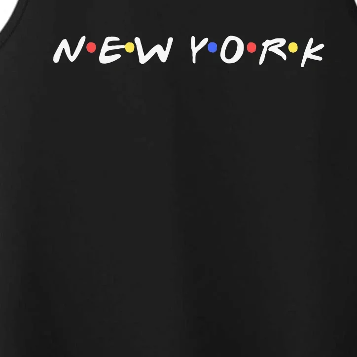 New York City Ny City Nyc Ny State Retro Style Performance Tank