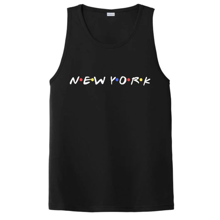 New York City Ny City Nyc Ny State Retro Style Performance Tank