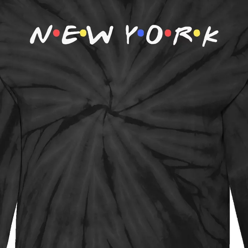 New York City Ny City Nyc Ny State Retro Style Tie-Dye Long Sleeve Shirt