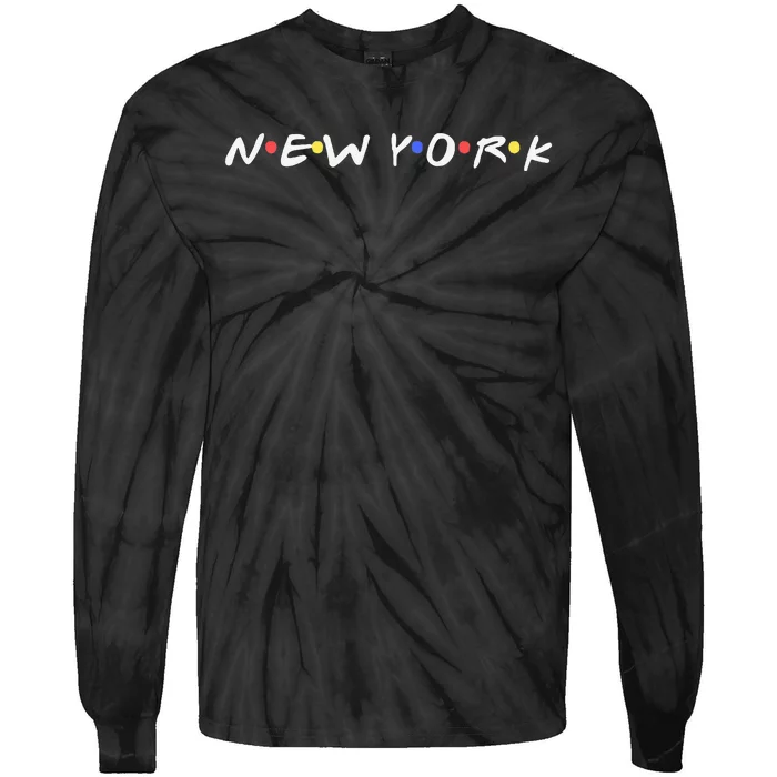 New York City Ny City Nyc Ny State Retro Style Tie-Dye Long Sleeve Shirt