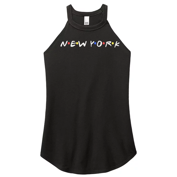 New York City Ny City Nyc Ny State Retro Style Women’s Perfect Tri Rocker Tank