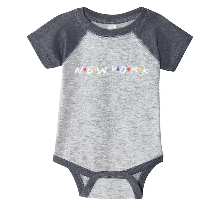 New York City Ny City Nyc Ny State Retro Style Infant Baby Jersey Bodysuit