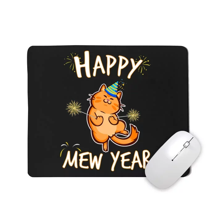 New Year Cat New Year's Eve Party Countdown Kitten Cat Lover Mousepad