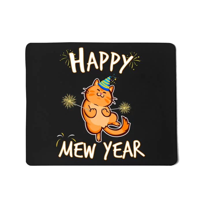 New Year Cat New Year's Eve Party Countdown Kitten Cat Lover Mousepad