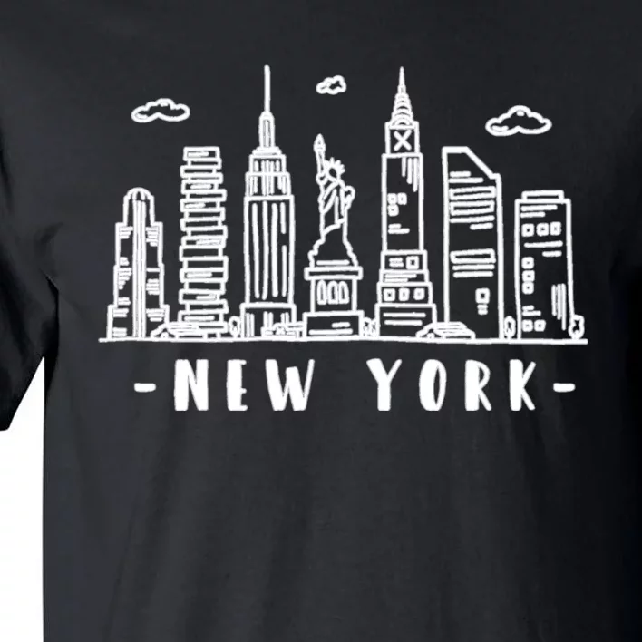 New York City Nyc Ny Skyline Tall T-Shirt