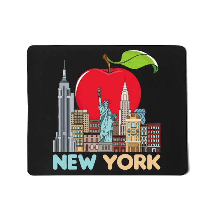 New York City Skyline Gift Big Apple State Souvenir Nyc Mousepad