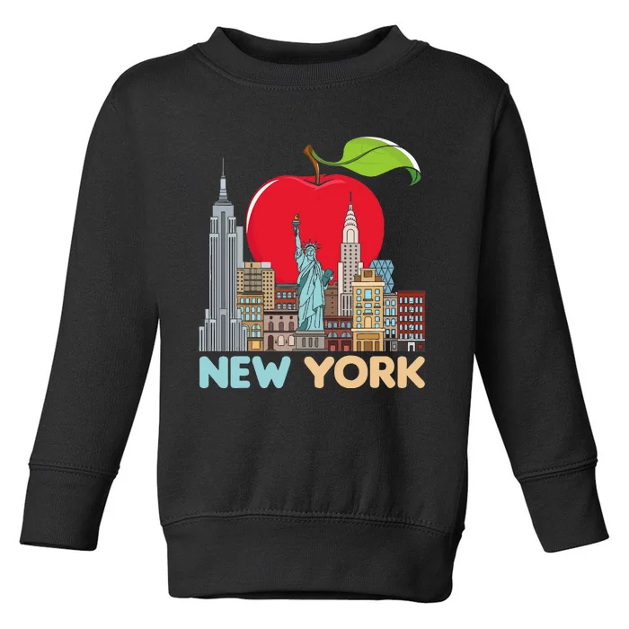 New York City Skyline Gift Big Apple State Souvenir Nyc Toddler Sweatshirt