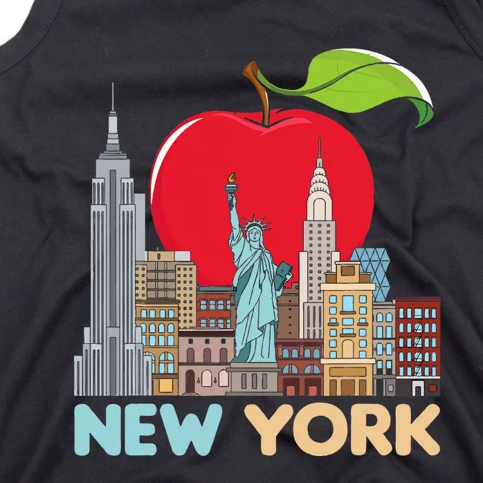 New York City Skyline Gift Big Apple State Souvenir Nyc Tank Top