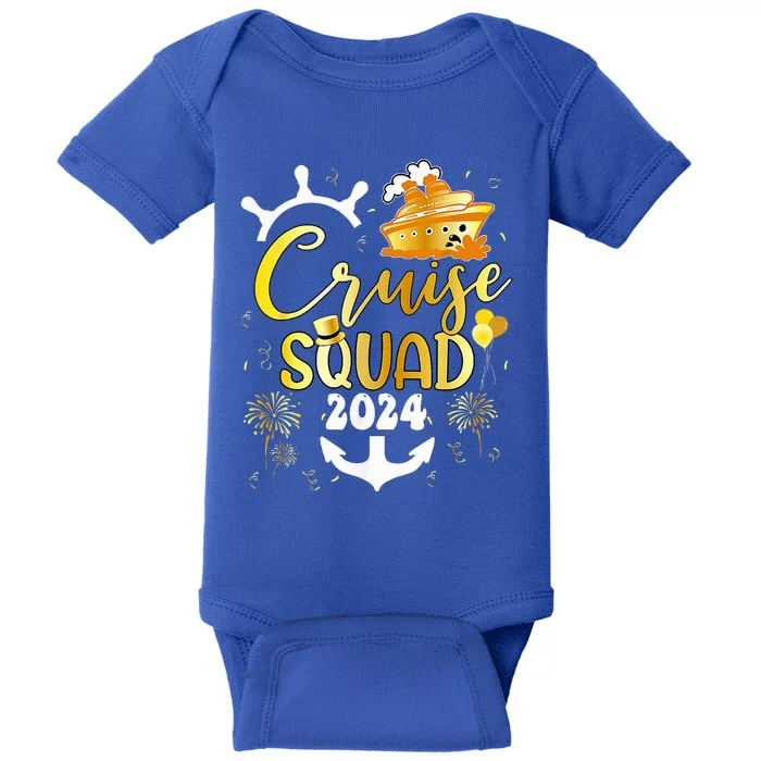 New Year Cruise Squad 2024 NYE Party Family Vacation Trip Baby Bodysuit