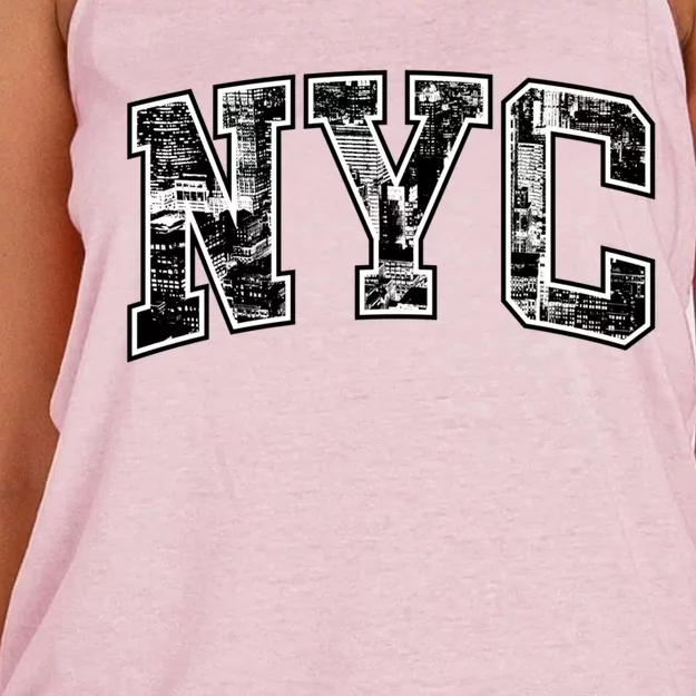 New York City Gift Big Apple Nyc Gift Funny Gift Women's Knotted Racerback Tank