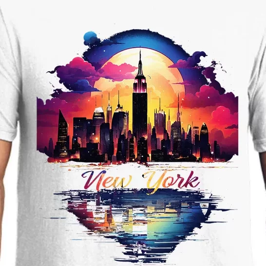 New York City Downtown Skyline Statue Of Liberty Nyc Pajama Set