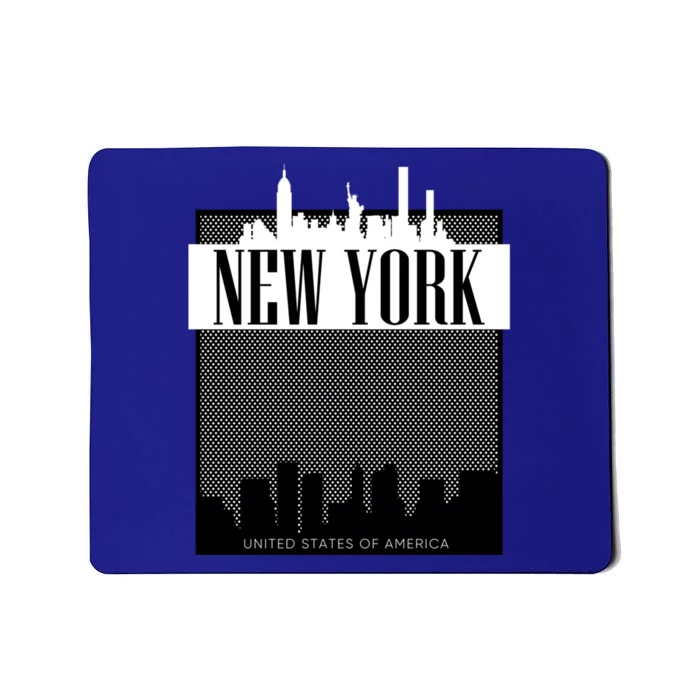 New York City Outfit Fashion Illustration Graphic Skyline Meaningful Gift Mousepad