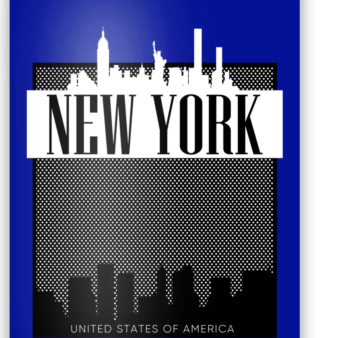 New York City Outfit Fashion Illustration Graphic Skyline Meaningful Gift Poster