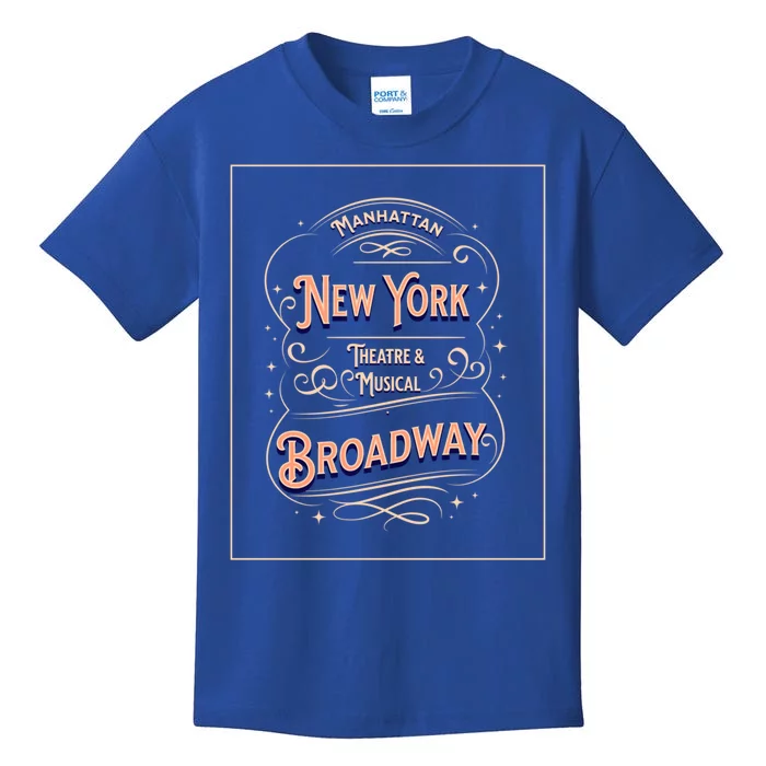 New York City Broadway Nyc Musical Theater Tourist City Gift Kids T-Shirt