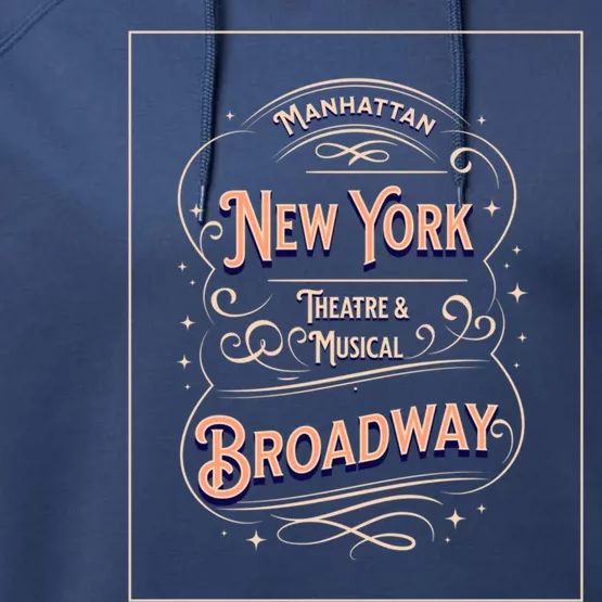 New York City Broadway Nyc Musical Theater Tourist City Gift Performance Fleece Hoodie