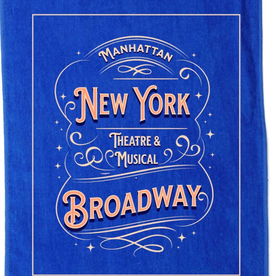 New York City Broadway Nyc Musical Theater Tourist City Gift Platinum Collection Golf Towel