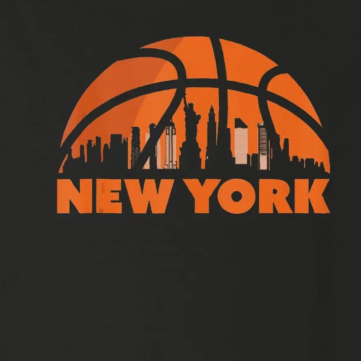 New York City Skyline New York Basketball Fan Jersey Toddler Long Sleeve Shirt