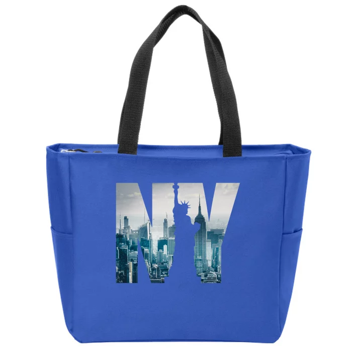 New York City Skyline Gift New York Cool Gift New York City Cool Gift Zip Tote Bag