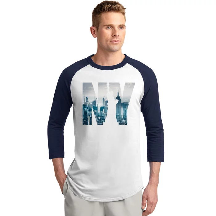 New York City Skyline Gift New York Cool Gift New York City Cool Gift Baseball Sleeve Shirt