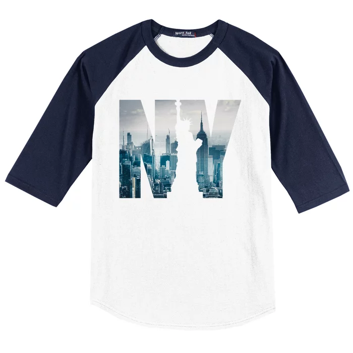 New York City Skyline Gift New York Cool Gift New York City Cool Gift Baseball Sleeve Shirt