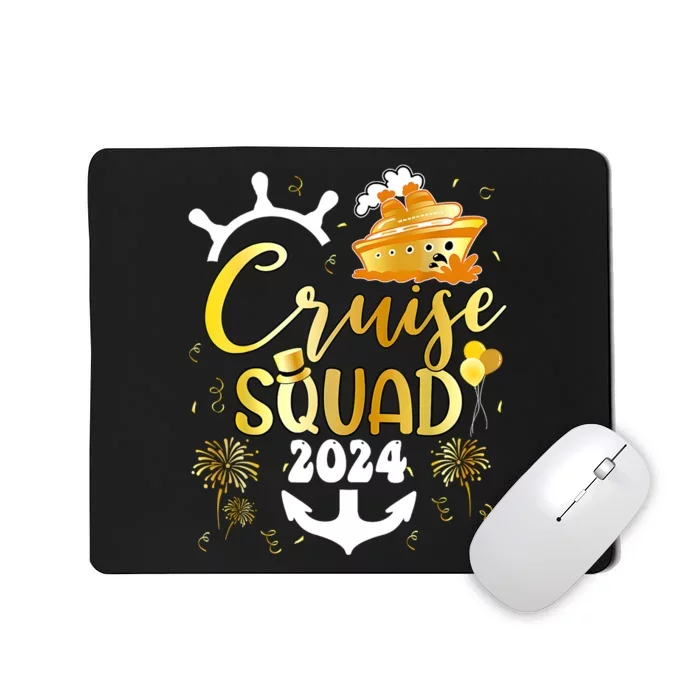 New Year Cruise Squad 2024 Nye Party Family Vacation Trip Mousepad