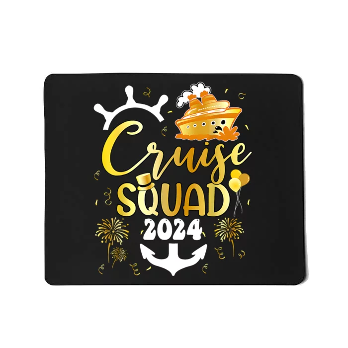 New Year Cruise Squad 2024 Nye Party Family Vacation Trip Mousepad