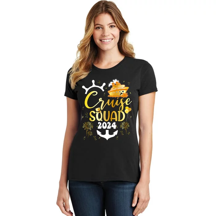 New Year Cruise Squad 2024 Nye Party Family Vacation Trip Women's T-Shirt